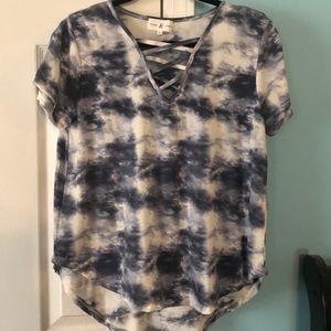 Blue tie-dye shirt